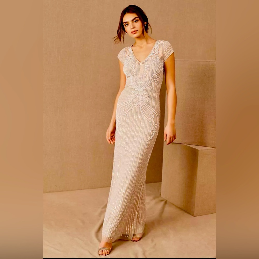 BHLDN Wedding dress bridal gown beaded bohemian